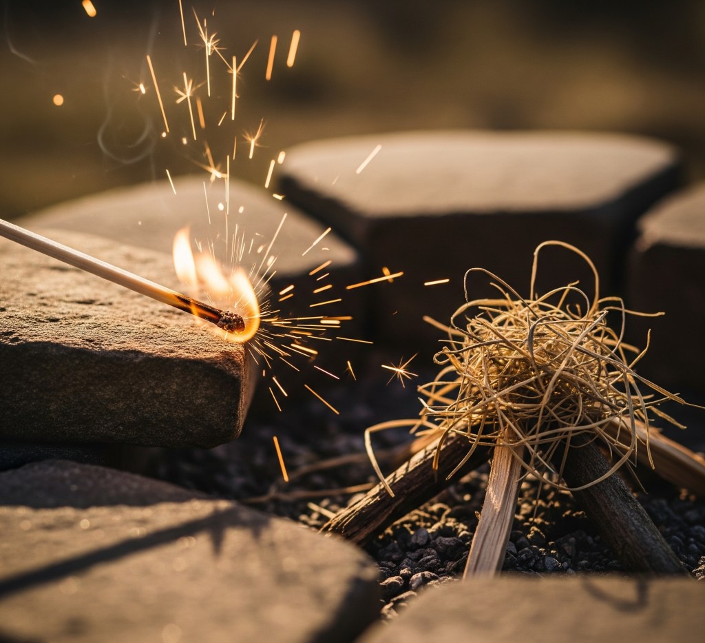 soczewka słoneczna rozpalająca trawę powiększalne soczewka skupia promienie słońca na suchej trawie i dym