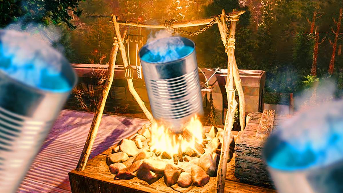 ręce wsypujące tabletki chloru do plastikowej butelki z brudną wodą