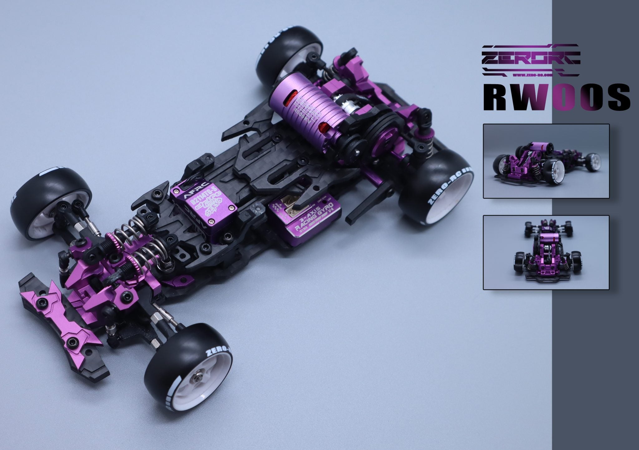 drift RC na profesjonalnym torze srebrny samochód RC z dużymi oponami na asfaltowym torze